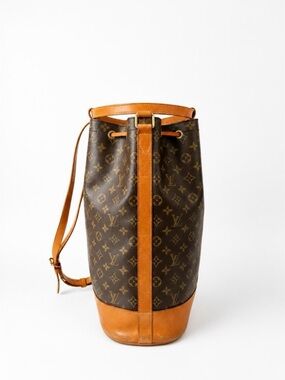 Louis Vuitton Monogram Randonnée GM Backpack Bucket Bag Vintage France 1995